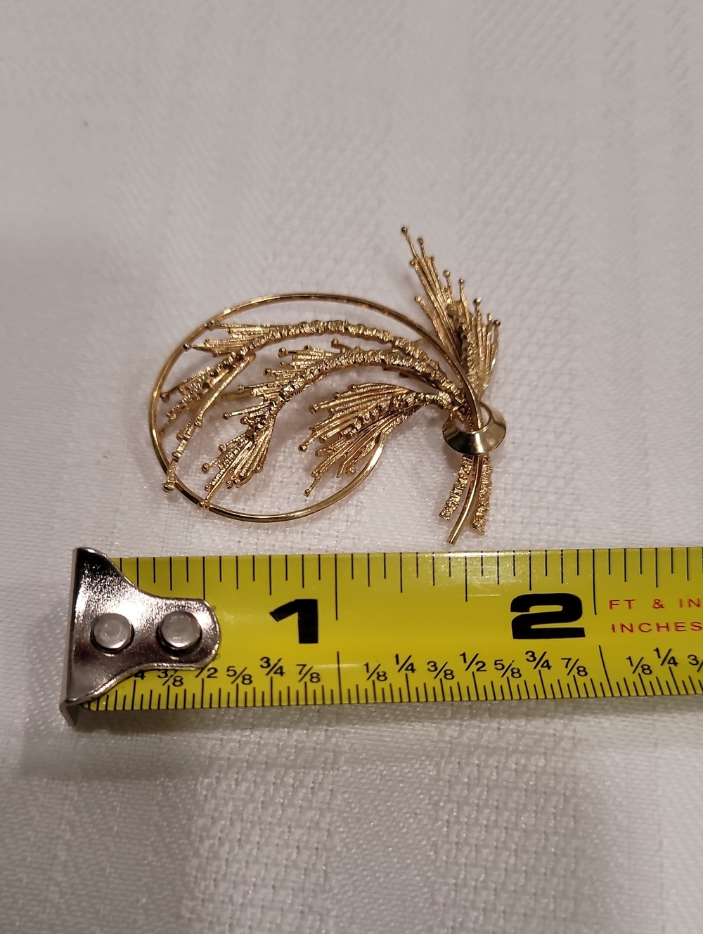 8k Solid Gold Brooch Vintage - Picture 4 of 4